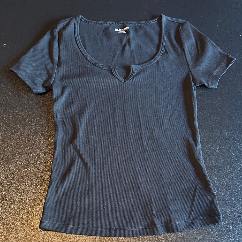 Old Navy Women's Black Short Sleeve Tee